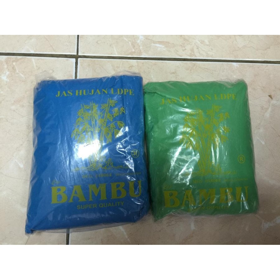 Jas Hujan Poncho / Ponco Plastik Kresek Tebal Bambu super quality Ringan Bukan Tebu