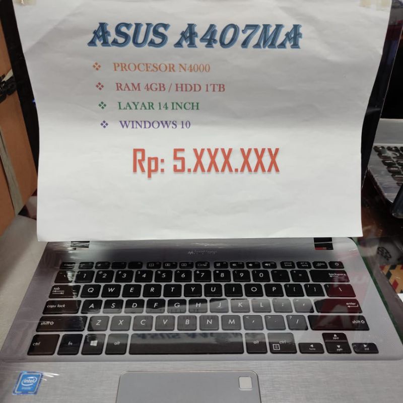ASUS A407MA N4000 4GB HDD 1TB