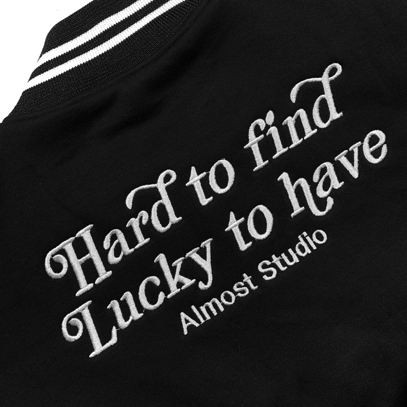 Almost Studio - Varsity Jacket - Clover - Black