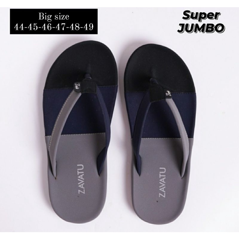 Sandal Jepit 035VZ Super Big Size 40-49 Jepit Remaja JUMBO Besar Jepit Kaki Gemuk Cowok Bule, 46