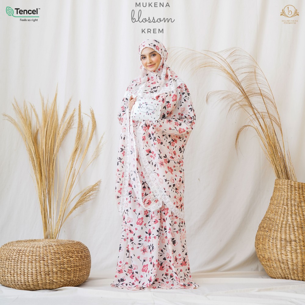 Mukena Blossom Krem - Mukena 2 in 1