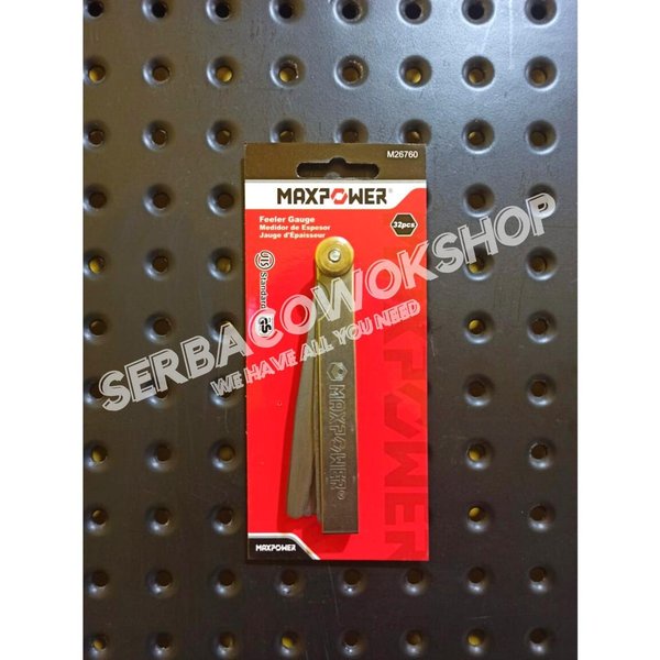 Maxpower Feeler Gauge 32 Blades 0,02-1,00mm Stel Klep Fuller Termurah Berkualitas