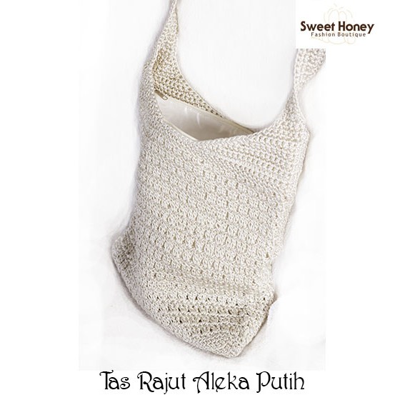 Sweet Honey ~ Tas Selempang Rajut Bali Aleka Size Besar L [Bisa COD Bayar di tempat]