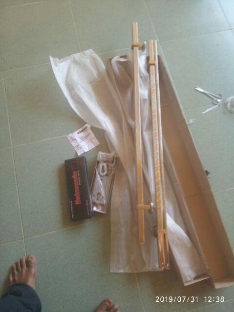 Handle Pintu Stainless Minimalis 1meter 2set+kunci Pelor Promo