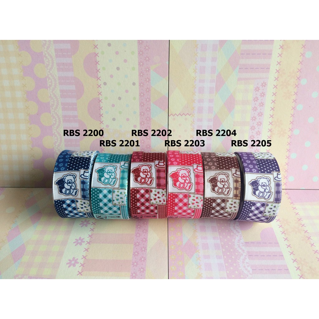 

[10 YARD] PITA SATIN MOTIF TEDDY BEAR SALE RBS 2200,2201,2202,2203,2204,2205
