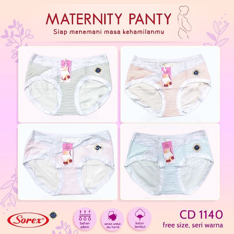 Celana Dalam Ibu Hamil Sorex 1134 dan 1140 Cd Hamil/Maternity Panty Low Waist [ Bunda Altaf ]