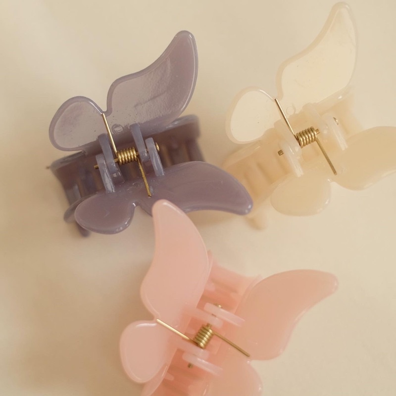 Ark.co - AUBREY Doff &amp; Color Block Butterfly Hair Claw jepit rambut kupu kupu