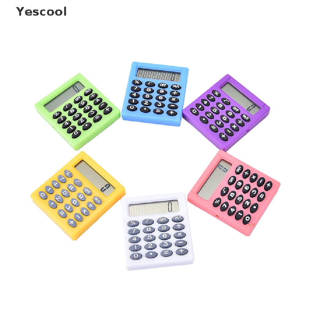 Yescool Kalkulator Mini Elektronik Warna Permen Untuk Pelajar / Kantor