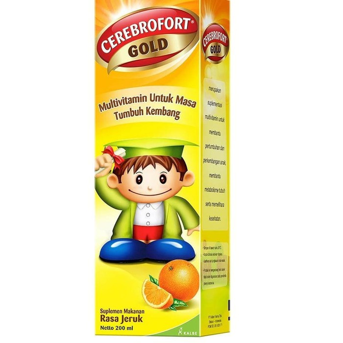 CEREBROFORT GOLD 200ML MULTIVITAMIN DAYA TAHAN KECERDASAN OTAK