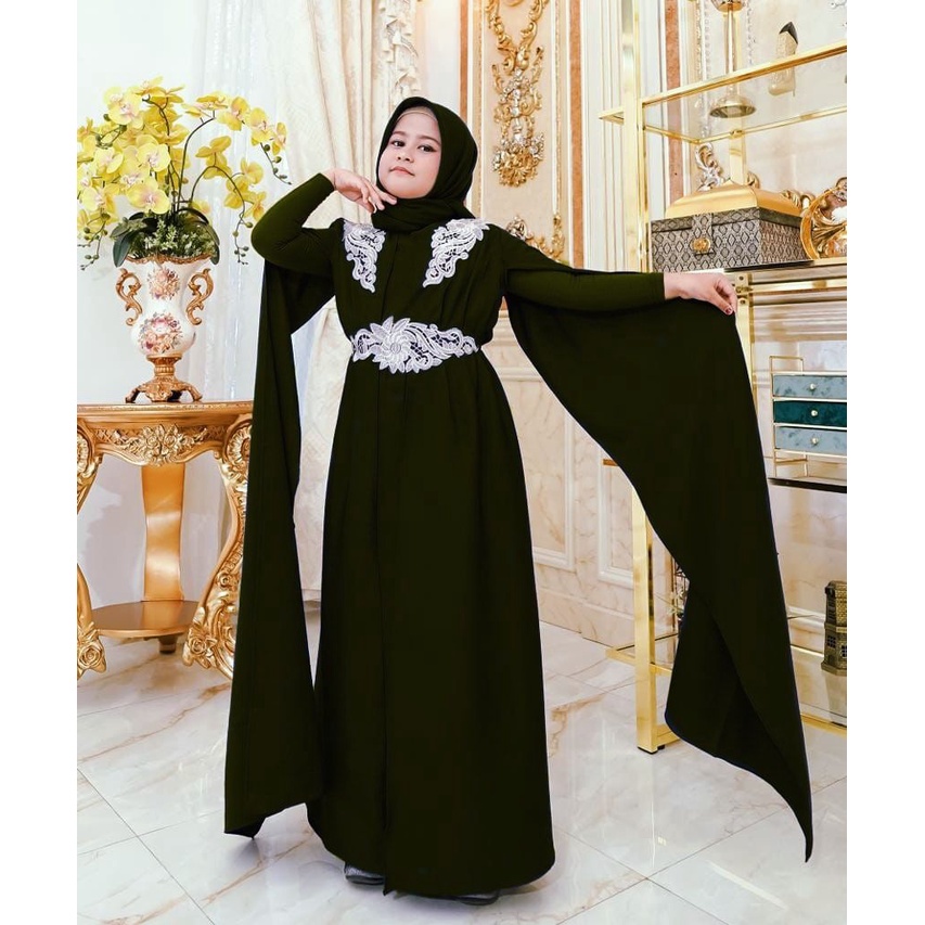 FenishaStore Maxi Almeera Kid's Dress Baju Gamis Muslim Anak Terbaru Kekinian Bisa Bayar Ditempat COD