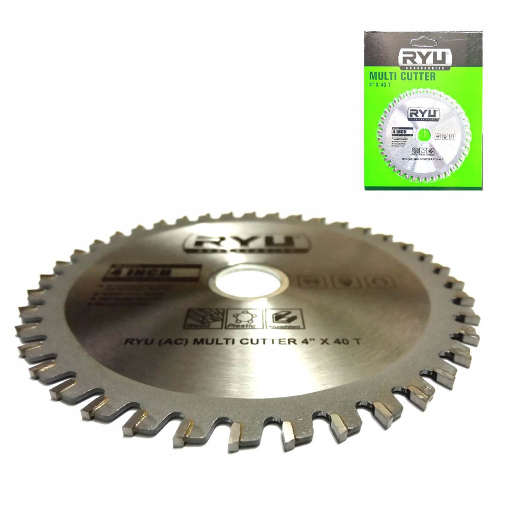 RYU Multi cutter mata gergaji putar 4 inch x 40T Pemotong Pvc Alumunium Fiber Kayu Multicutter 4&quot;