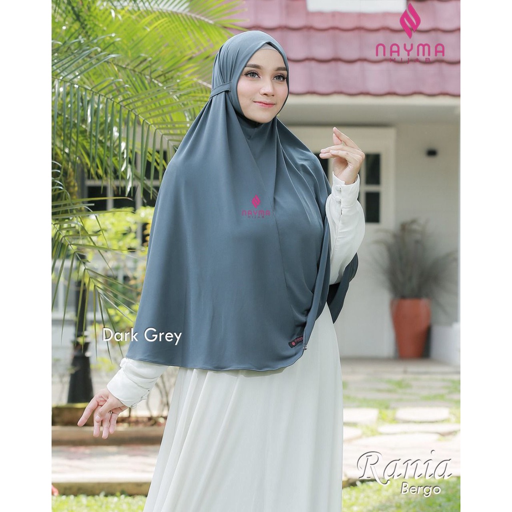 Bergo Rania Bahan Jersey by Nayma hijab-Dark Grey