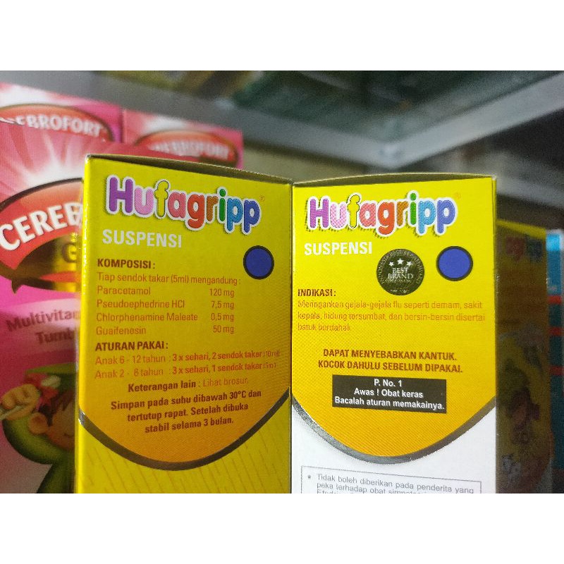 HUFAGRIP FLU BATUK PANAS HUGAGRIPP 60 ML KUNING