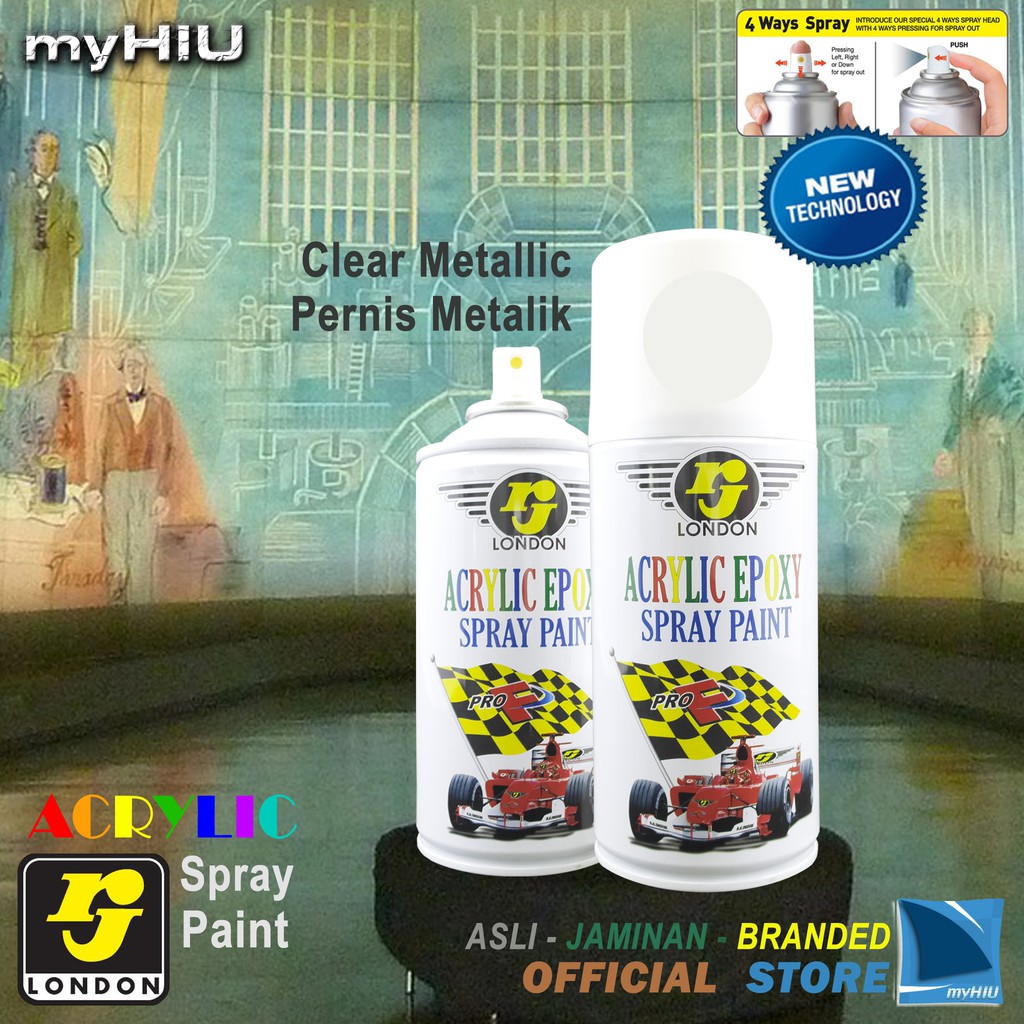  Cat  Semprot  Pernis Metalik 300 cc Clear Metallic Spray 