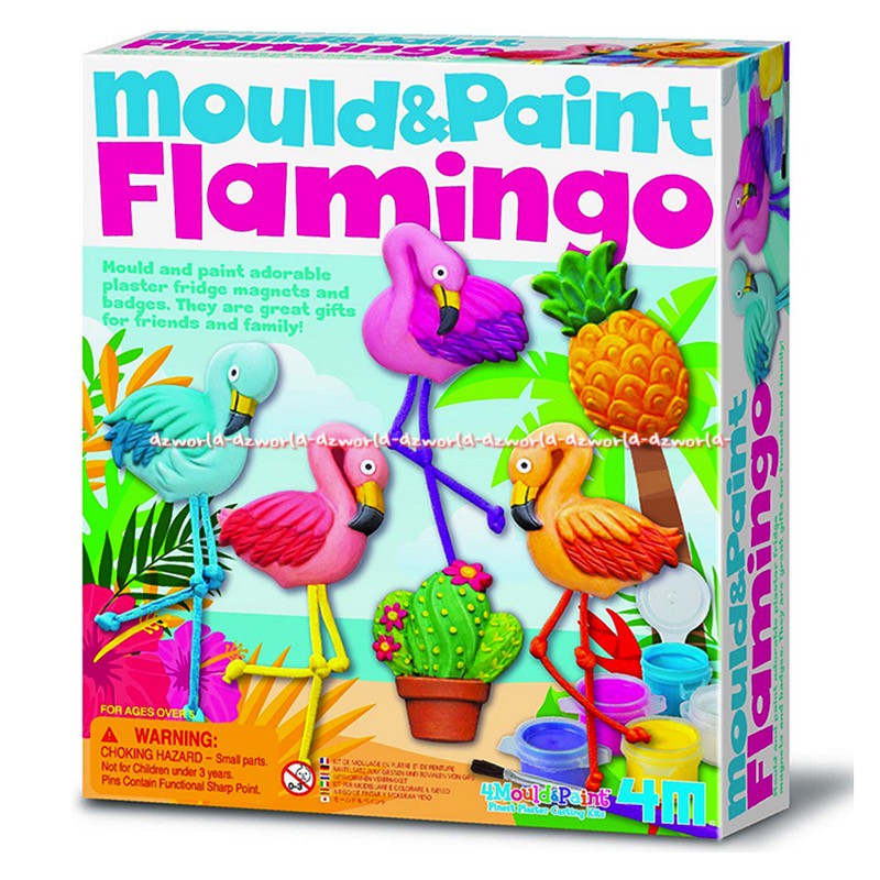 4M Mould &amp; Paint Flamingo Mainan Mencetak Menghias Burung Bangau Flaminggo