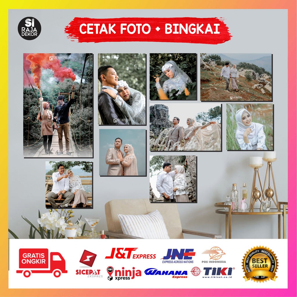 PROMO  CETAK FOTO + BINGKAI | BINGKAI FOTO | LANGSUNG TEMPEL | HIASAN DINDING | SIRAJADEKOR