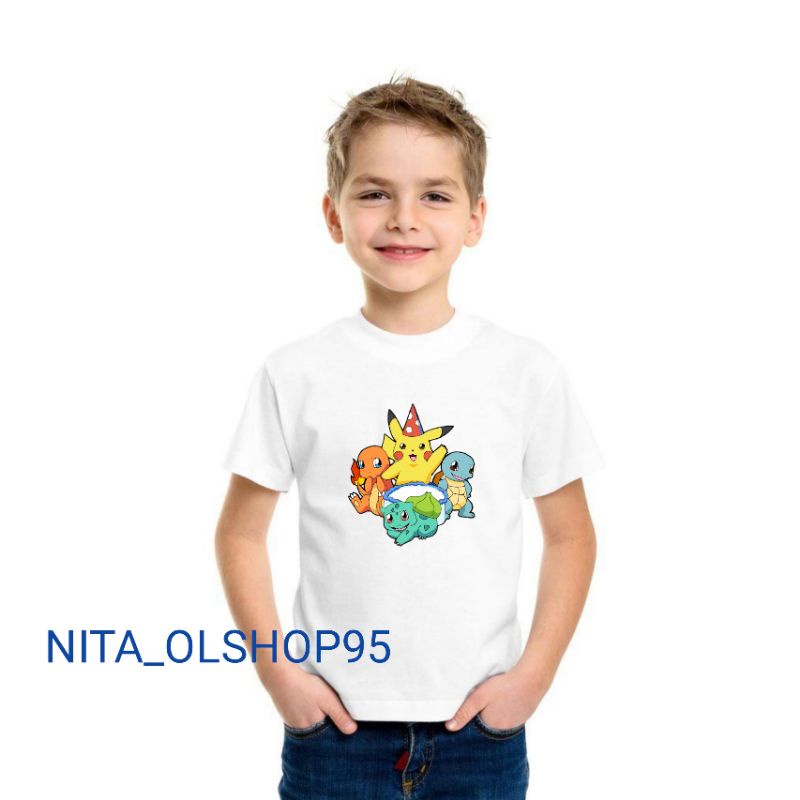 baju pokemon lucu, baju anak laki laki , baju anak perempuan