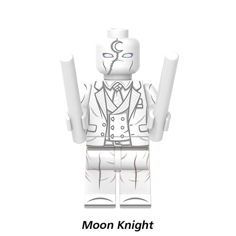 Mainan Balok Bangunan Minifigures Model Moon Knight DIY Untuk Hadiah Anak