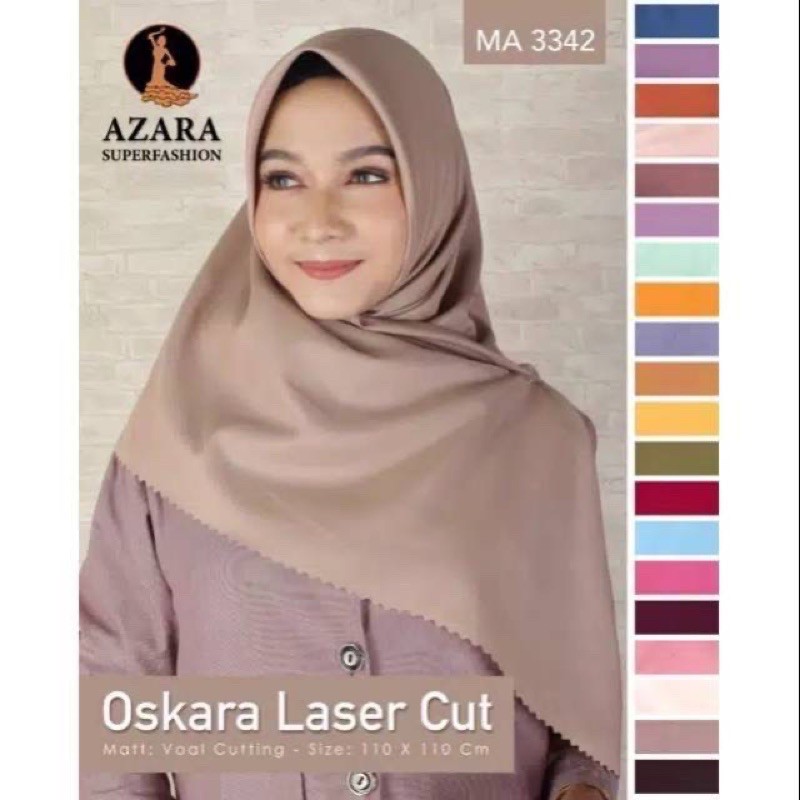 JILBAB AZARA SEGIEMPAT MOTIF LASER CUTTING / SEGI EMPAT LASER CUT MOTIF