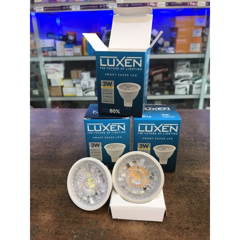 Lampu LED Spotlight 3 watt MR16 MR 16 Luxen Lampu Cucuk 3w