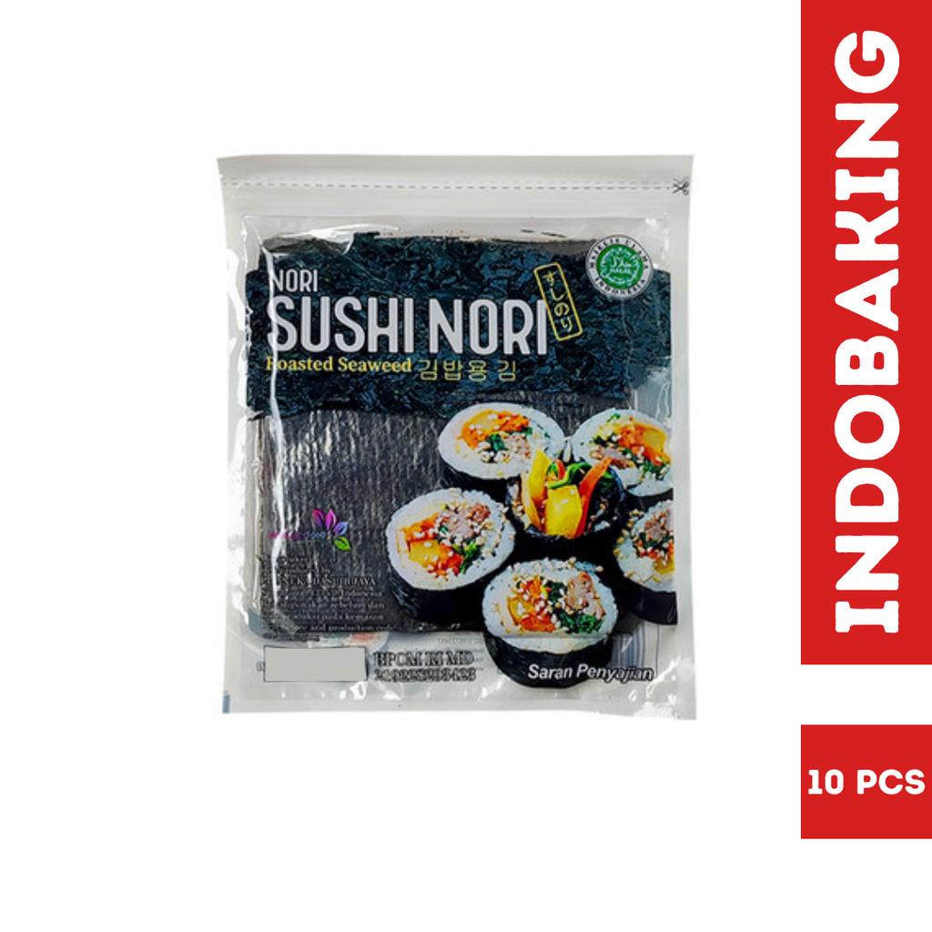 

Sushi Nori Java Super Food Seaweed Rumput Laut Panggang Lembar Halal 10 pcs