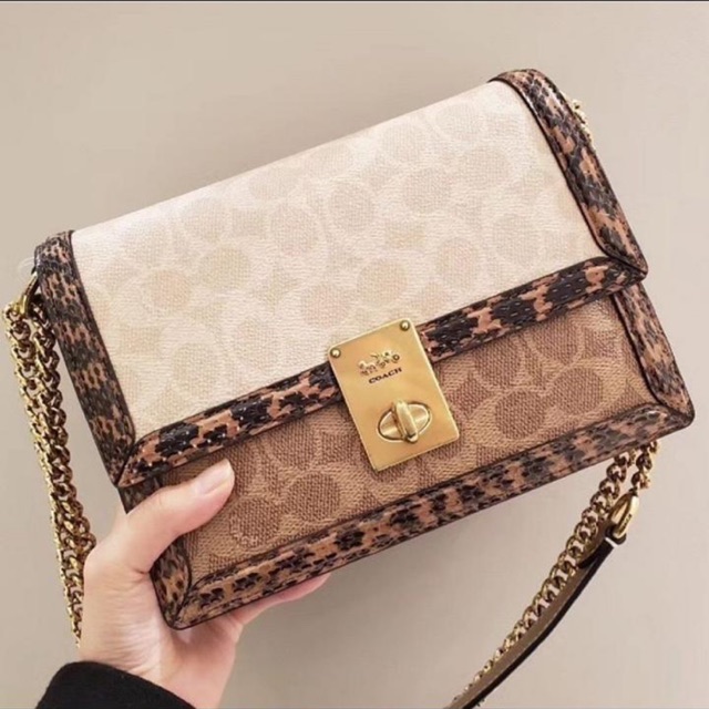 Coach Hutton In Blocked Signature Canvas