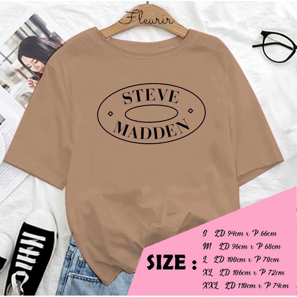 FLEURIR - KAOS STEVE MADEN OVERSIZE KATUN KAOS WANITA DEWASA TUMBLR TEE UNISEX JUMBO TSHIRT