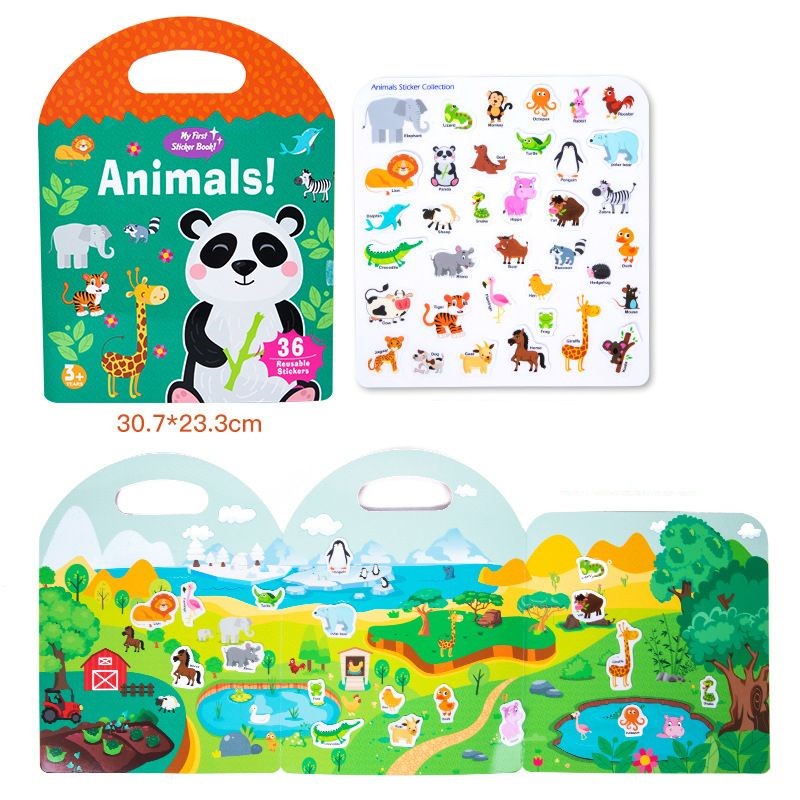 Mainan Anak PORTABLE JELLY QUIET BOOK Mainan Edukasi Anak DIY Stickers