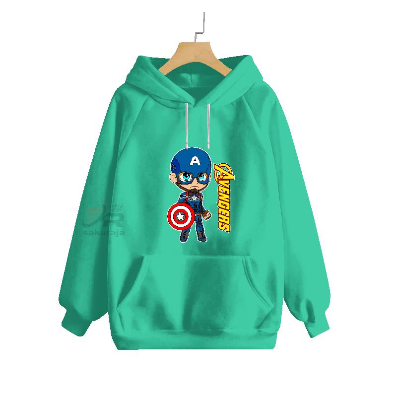 sweater hoodie anak super Hero/karakter captain/umur 3-17 tahun/bisa COD