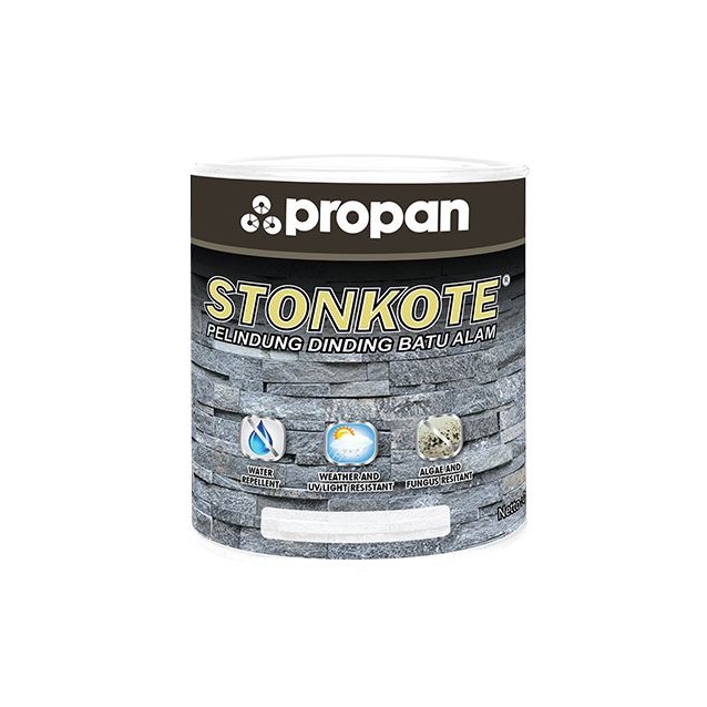PROPAN STONEKOTE Cat Pelapis Dinding Batu Alam - MERAH BATA (1 KG) - MERAH BATA GLOS