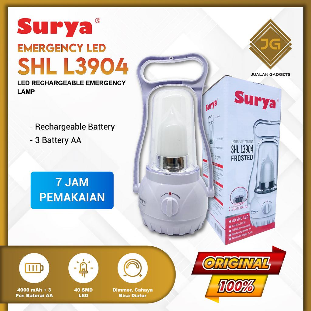 SURYA SHL L3904 Frosted Lampu Emergency Lamp Rechargeable