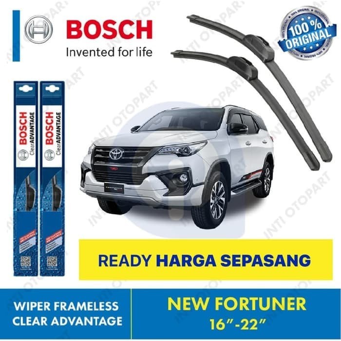 Wiper Blade New Fortuner BOSCH frameless ADVANTAGE 16-22&quot; ORIGINAL