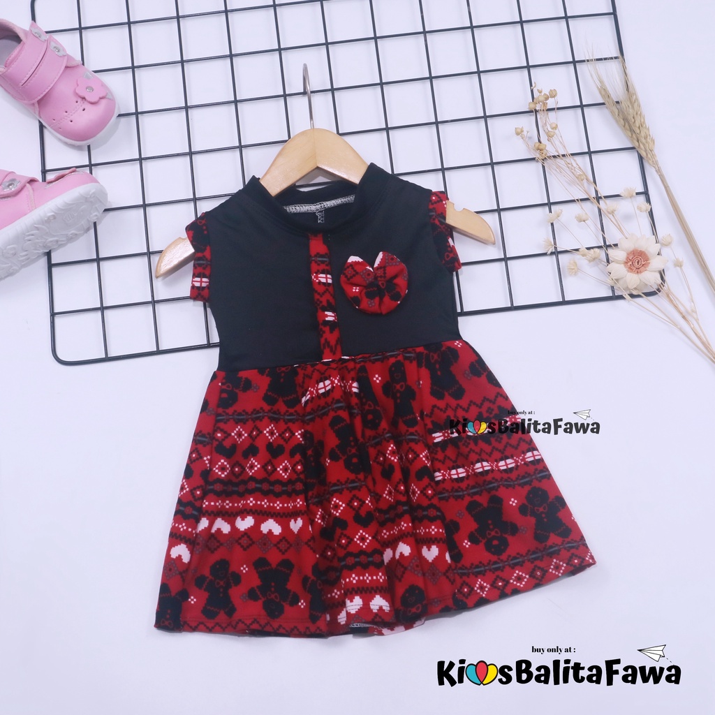 [NATAL] Dress Bilqis uk Bayi - 3 Tahun / Dres Yukensi Gaun Pesta Murah Baju Baby Anak Perempuan