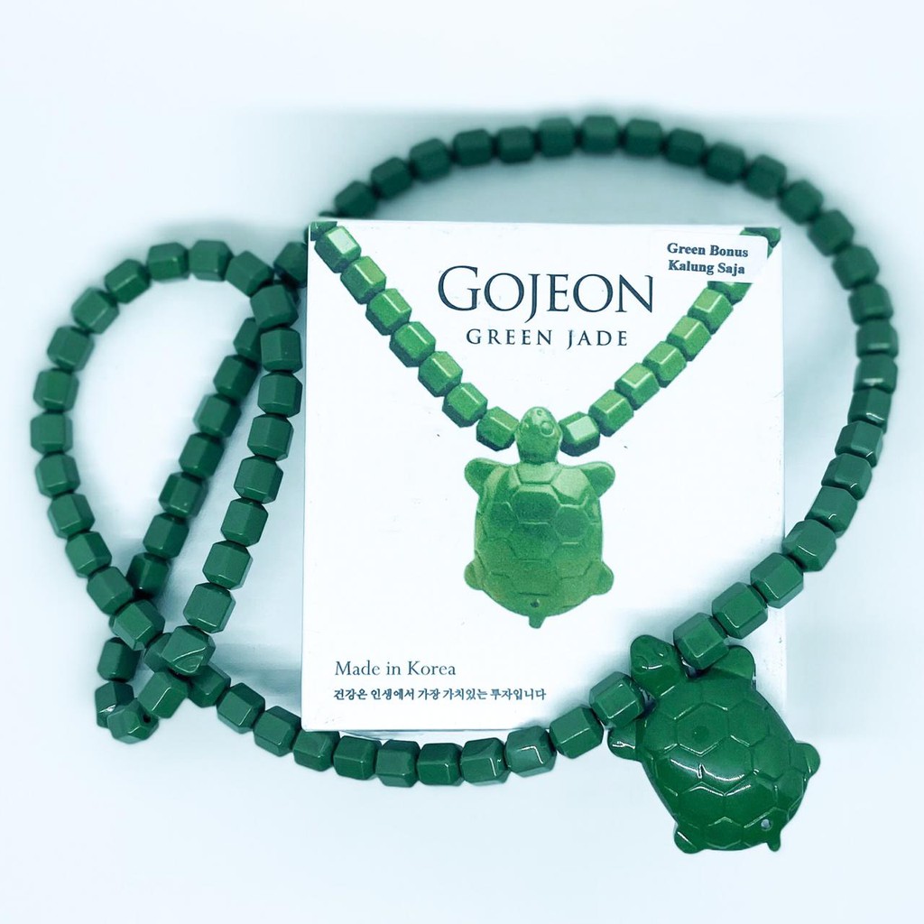 (COD) Alsyva - Gojeon Tourmaline Gelang - Kalung Kesehatan - Black - White - Green Jade Original