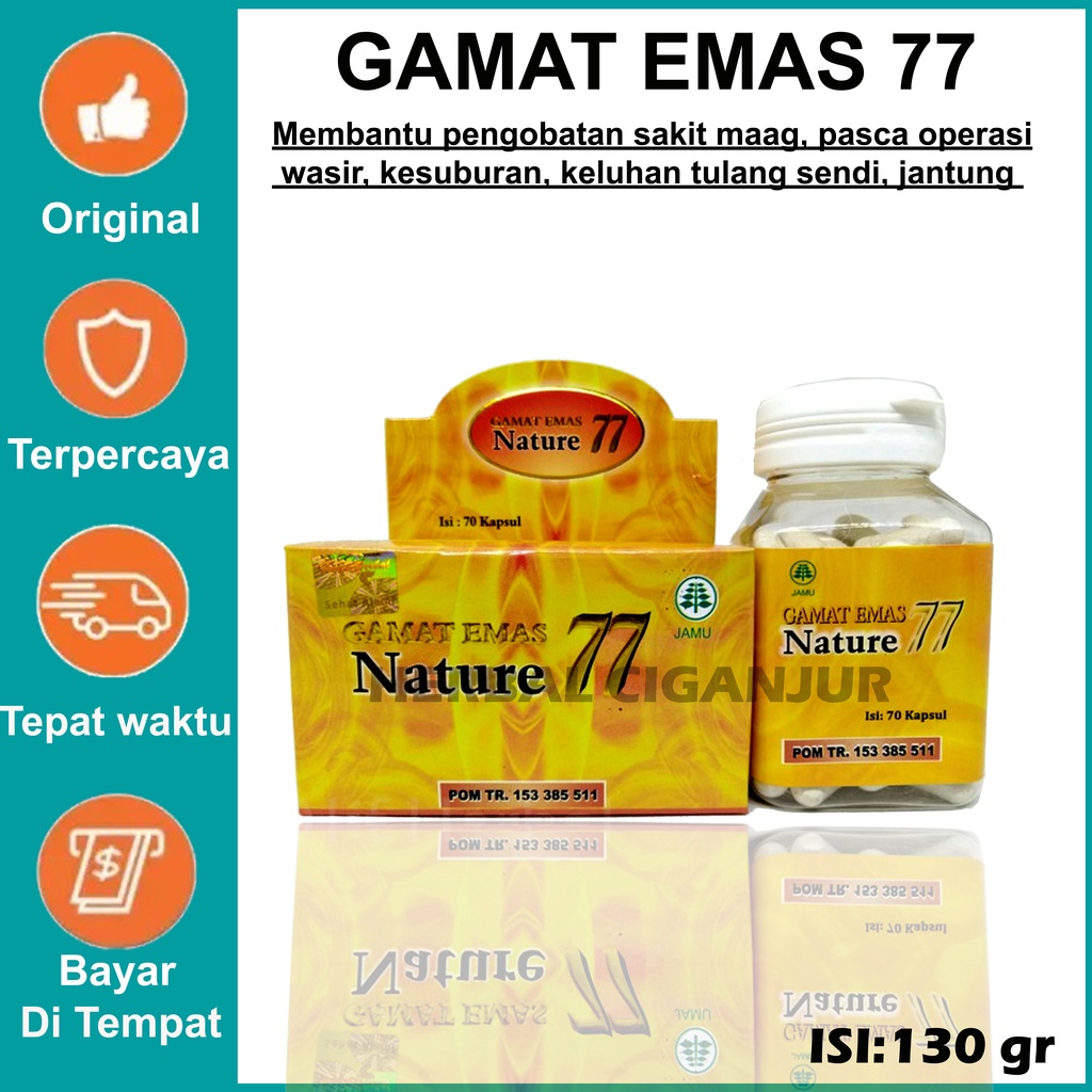 Gamat Emas 77 Nature  Isi 70 kapsul