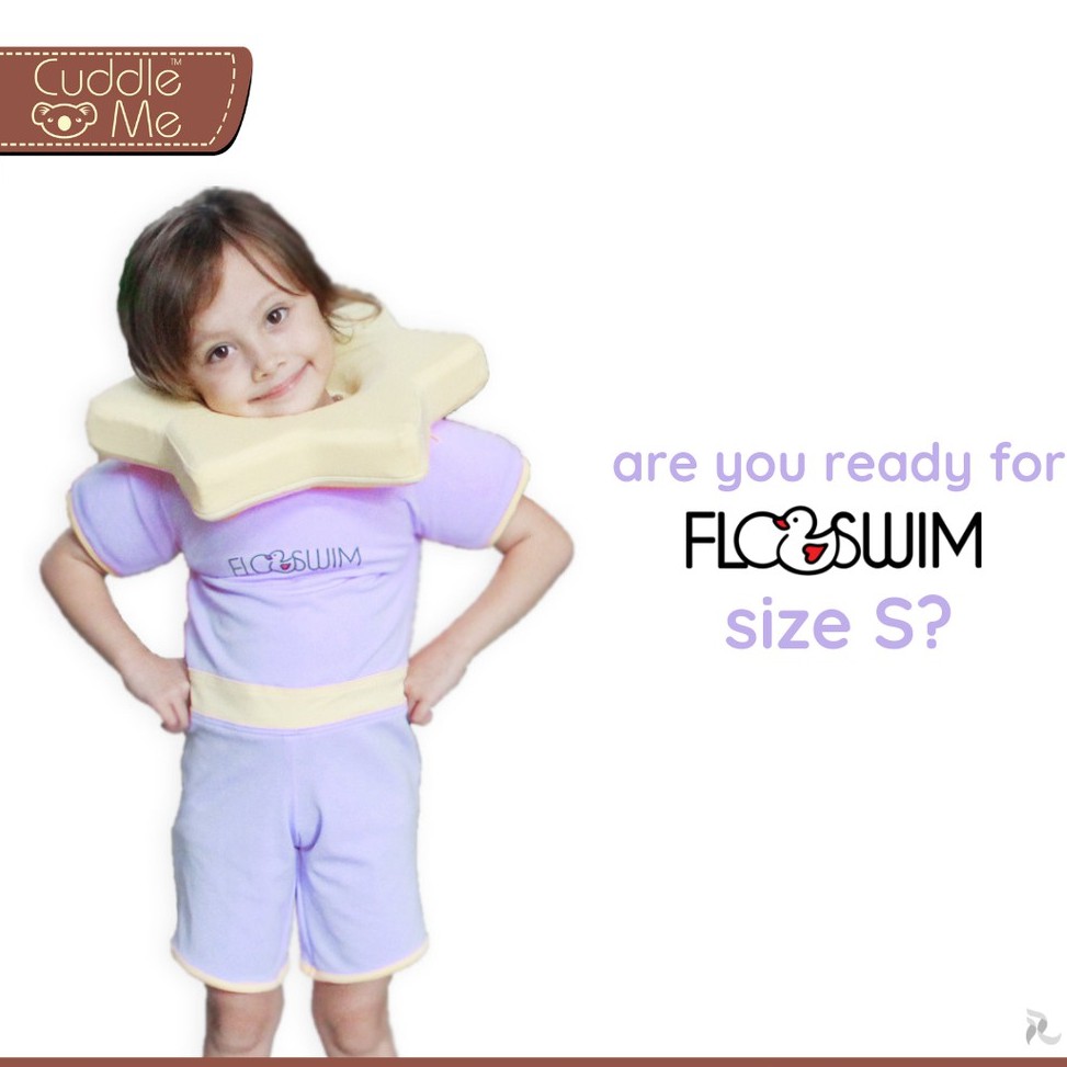 CuddleMe FloSwim Neck Ring Standar - Size S - Floating Swimsuit - Baju Renang Pelampung Anak