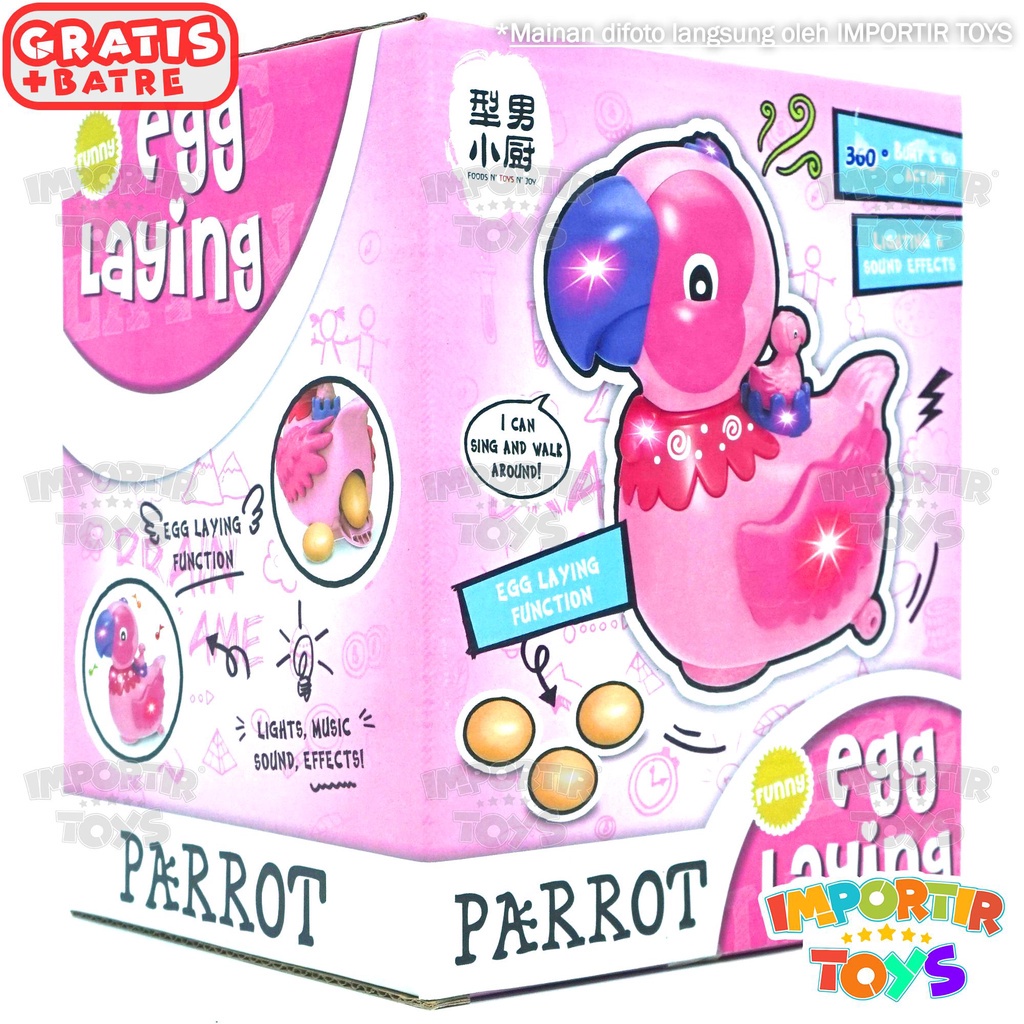 Mainan Anak Bebek Bertelur Egg Laying Elektrik Toys Kid Edukasi