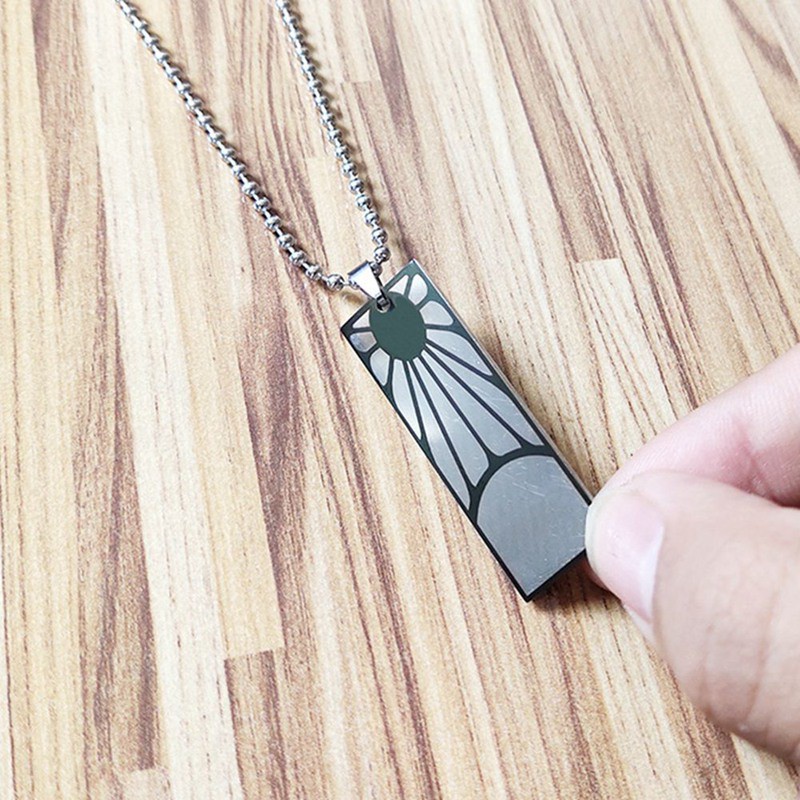 Demon Slayer:Kimetsu no Yaiba Kamado Tanjirou Necklace Pendant Chain COS Prop