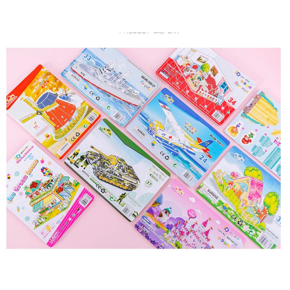 J3 - Mainan Edukasi 3D Puzzle kreatif