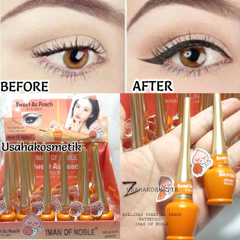 Perbatang Eyeliner Iman of noble Sweet As Peach Waterproof no.E-014
