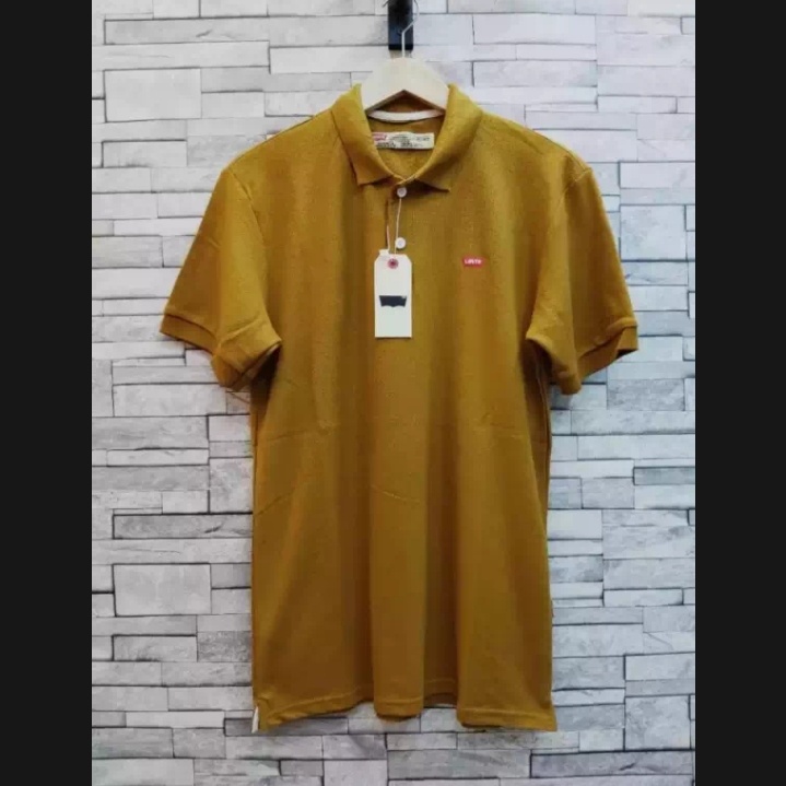 Kaos Polos Kerah / Kaos Kuning Pria