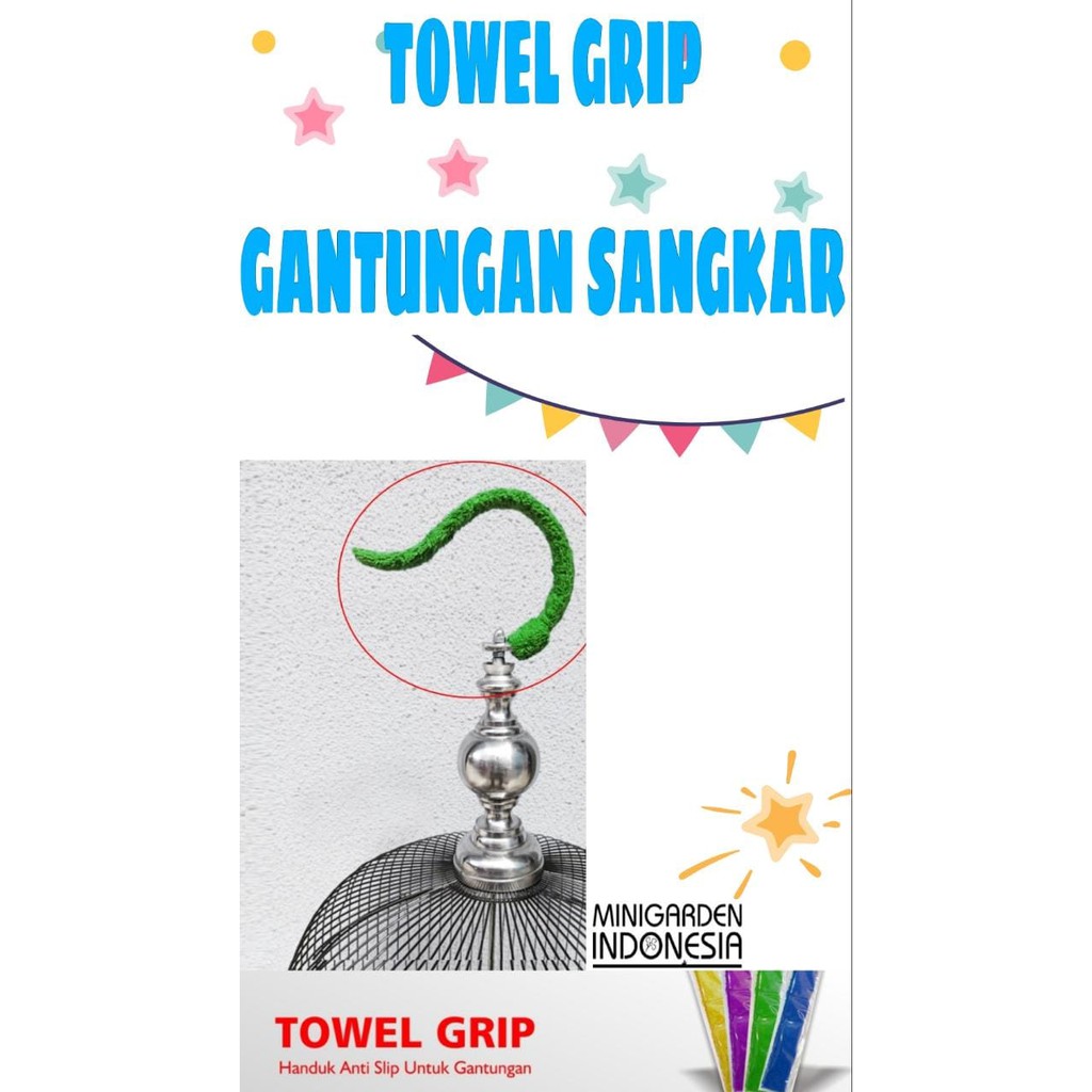 TOWEL GRIP GANTUNGAN SANGKAR ANTI SLIP blebet handuk anti licin kandang burung lovebird murai kenari