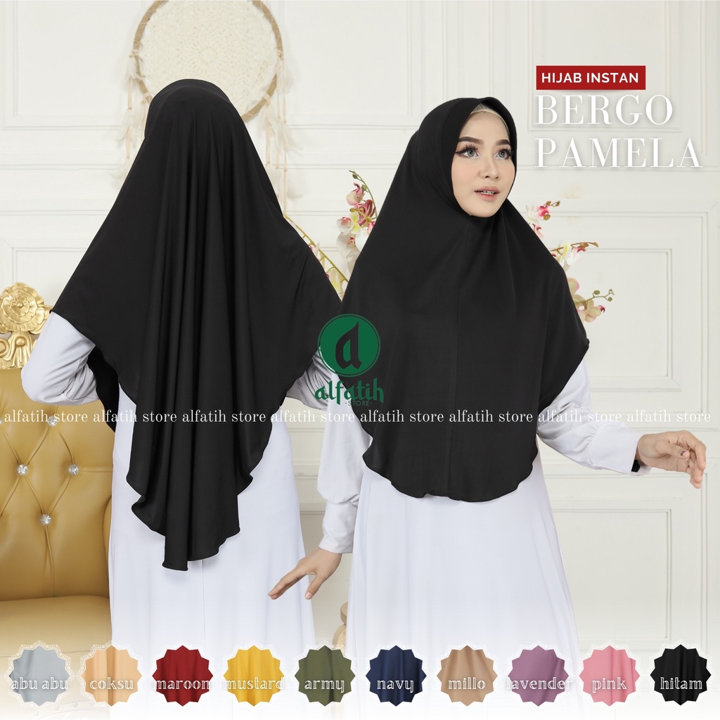 Hijab Instan Jersey Bergo Oval Jersey Jilbab instan JILBAB sekolah kerudung langsung instan bergo pamela