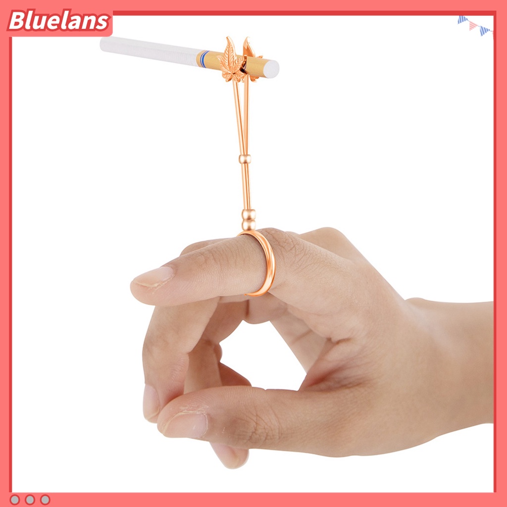 Cincin Jari Desain Daun Maple Rokok Bahan Tembaga Untuk Dewasa