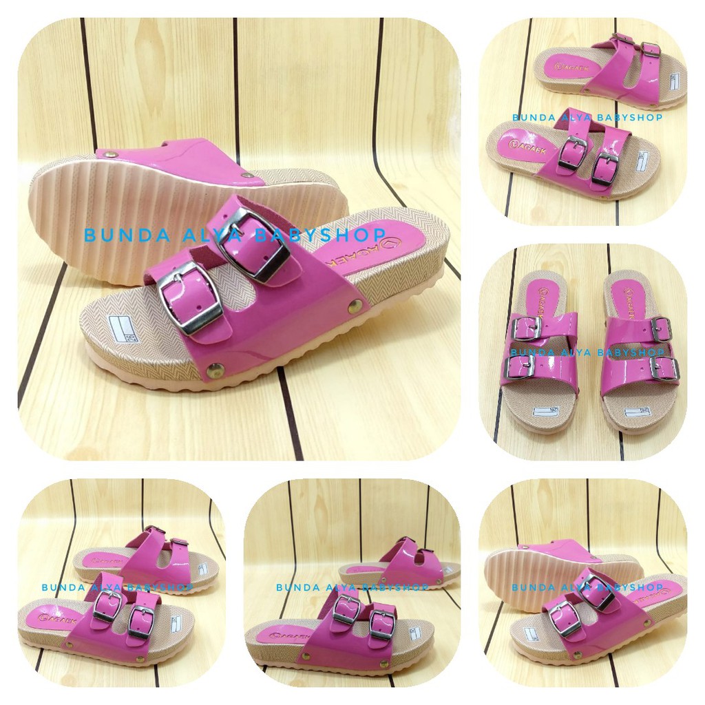 Sendal Anak Perempuan Umur 4 5 6 Tahun Alas Karet - Sandal Anak Cewek Tali PINK SALE Anti Licin Size 26 - 32