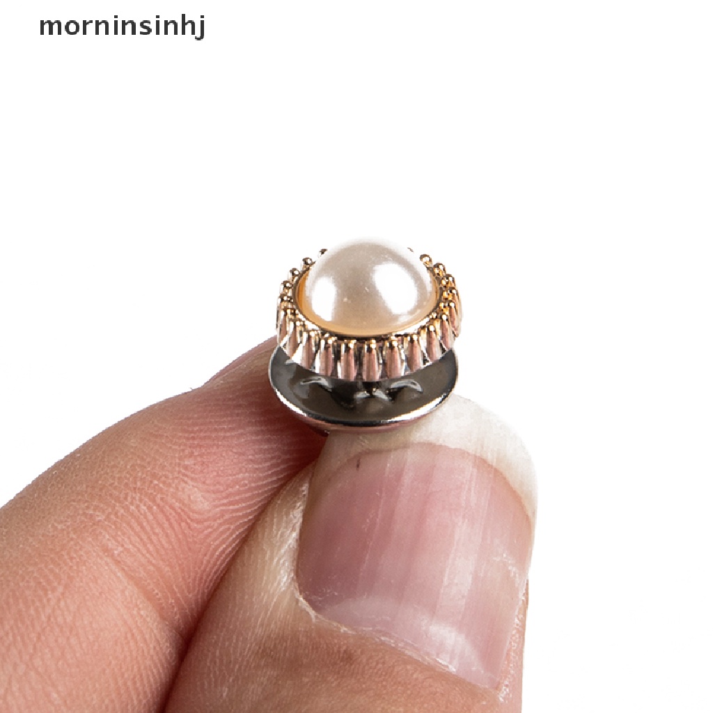 Mornin 10pcs Bros Pin Mutiara Berlian Imitasi Untuk Aksesoris Mantel Wanita