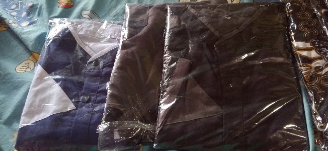 Gamis Batik Garuda Biru | Bunga Biru | Bahan Katun | Batikputramas1 No Kw