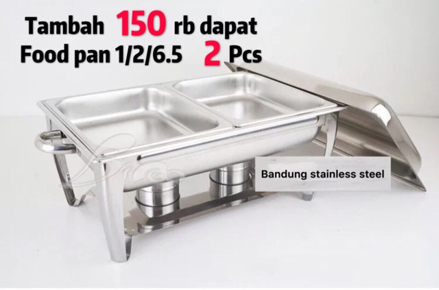 Chafing dish 9L pemanasan makanan wadah saji chafer stainless steel