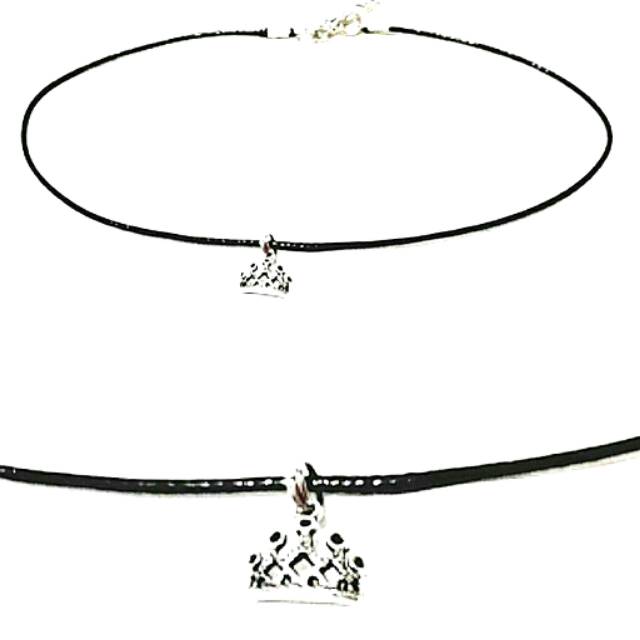 Baby Choker Necklace Silver Tiara B | Kalung Handmade