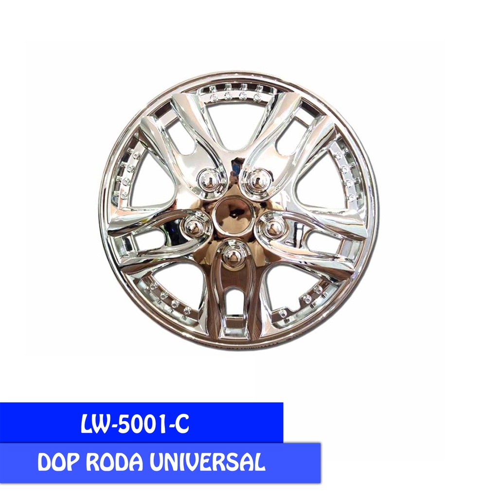 COVER VELG SPORT WHEEL DOP RODA LOWIN DESIGN 13 INCHI CHROME 5001 - 1 SET 4PCS